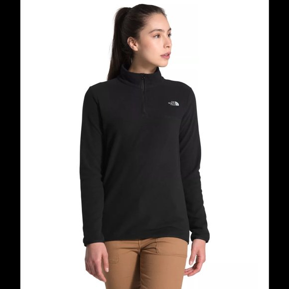 The North face black polartec quarter zip … - Picture 1 of 8